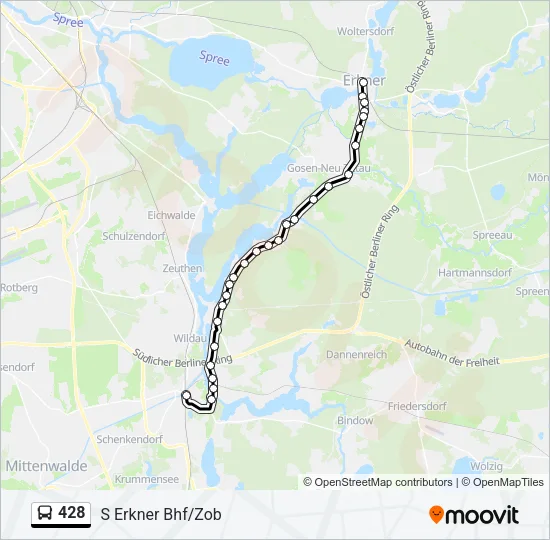 428 Bus Line Map