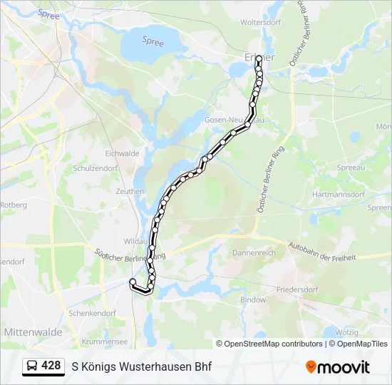 Автобус 428: карта маршрута