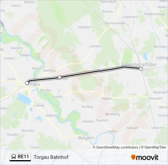 RE11 Bus Line Map