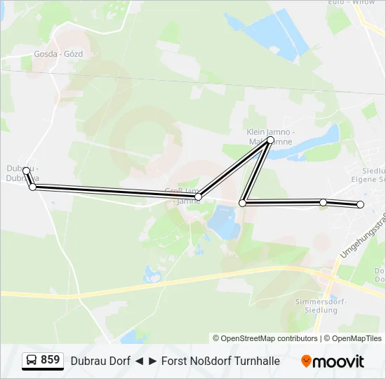 859 Bus Line Map