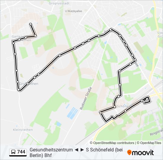 744 bus Line Map