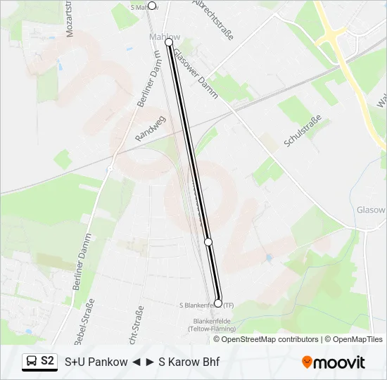 S2 Bus Line Map