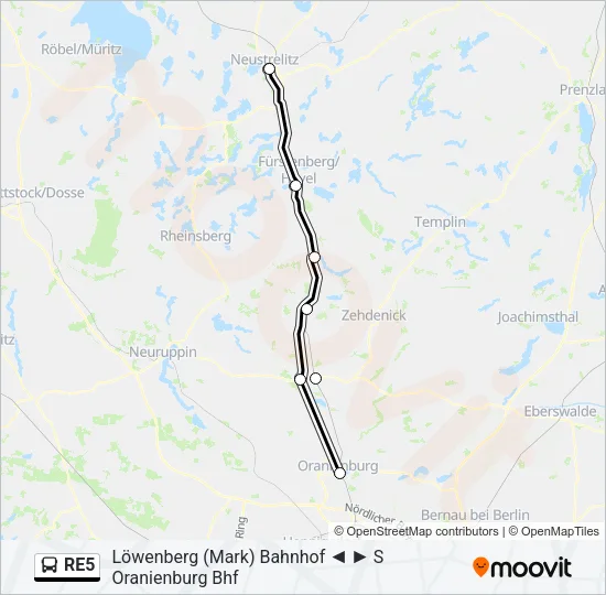 RE5 Bus Line Map