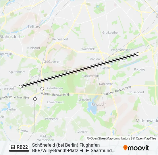 RB22 Bus Line Map