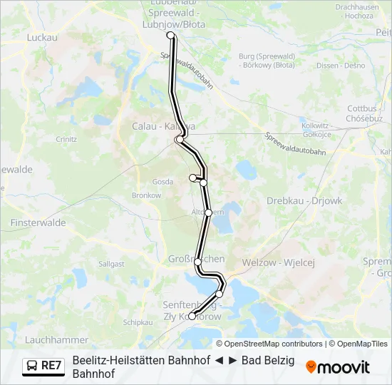 RE7 Bus Line Map