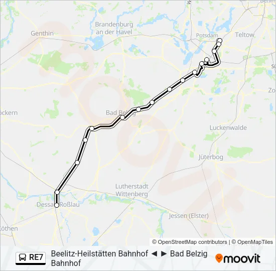 RE7 Bus Line Map