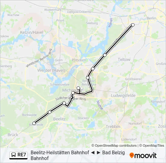 RE7 Bus Line Map