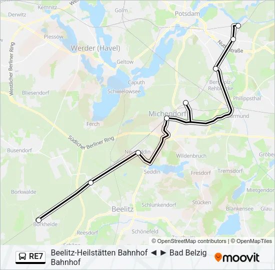 RE7 Bus Line Map