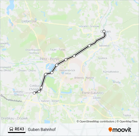 RE43 Bus Line Map