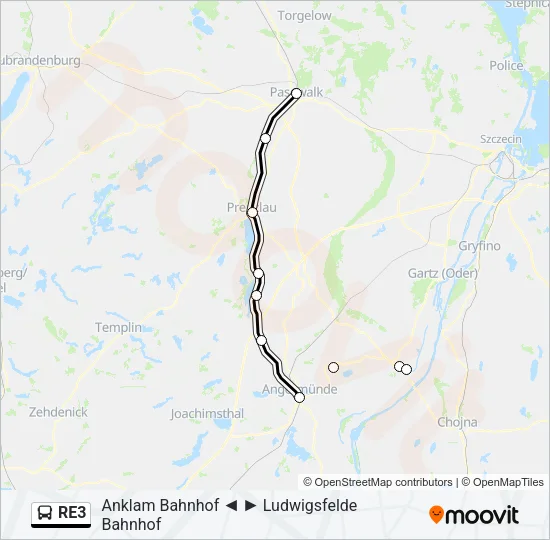 RE3 Bus Line Map