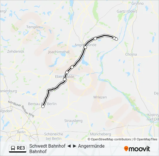 RE3 Bus Line Map