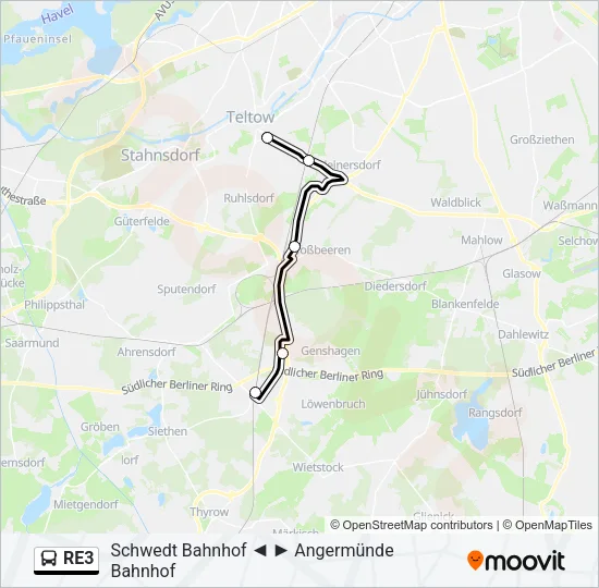 RE3 Bus Line Map