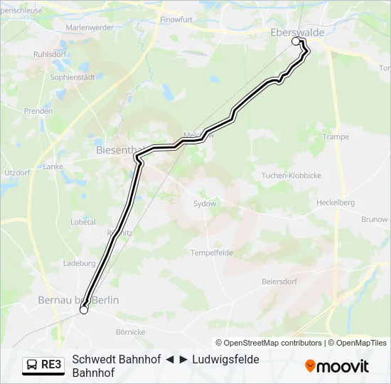 RE3 Bus Line Map