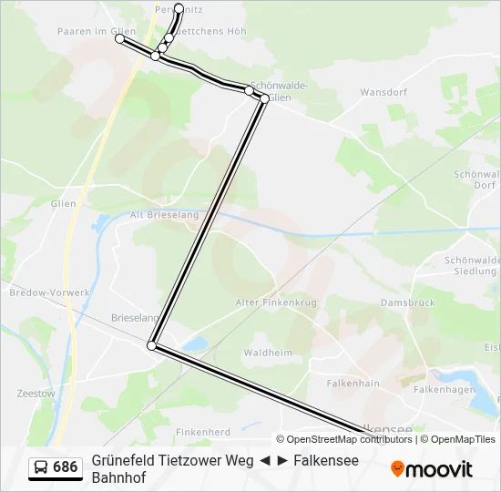 686 Bus Line Map