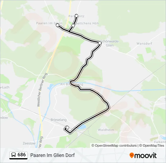 686 Bus Line Map