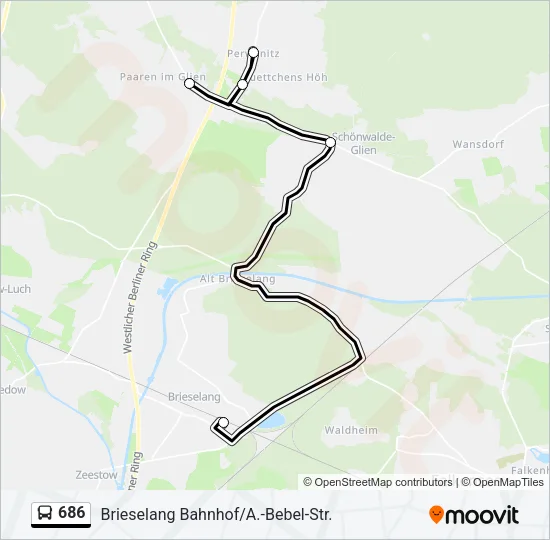 686 Bus Line Map