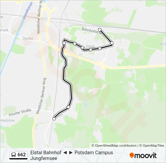 662 Bus Line Map