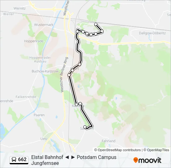 662 Bus Line Map