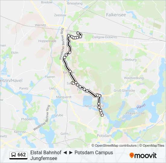 662 Bus Line Map