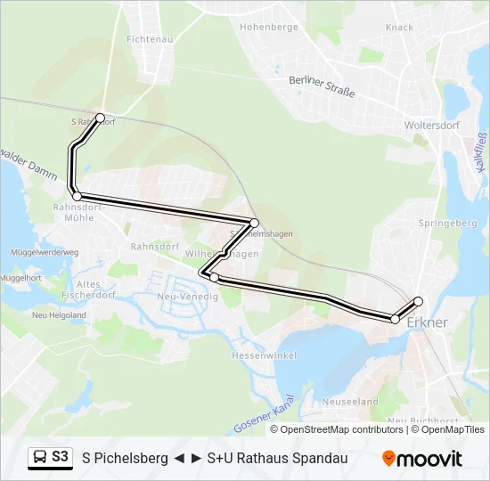 S3 Bus Line Map