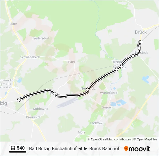 540 Bus Line Map