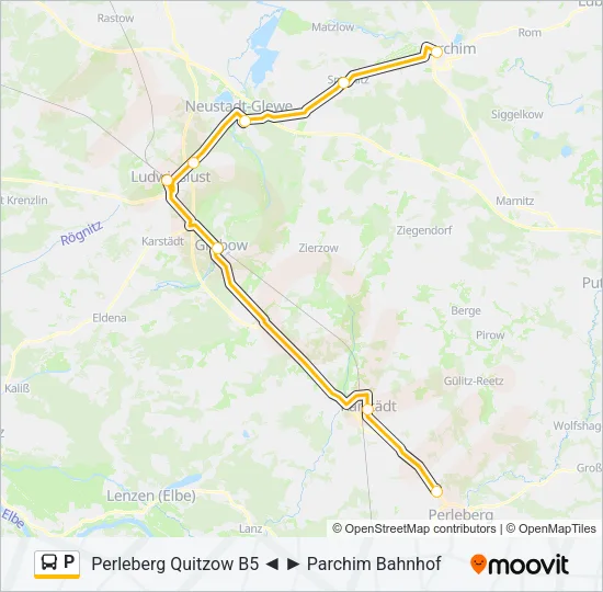 P Bus Line Map