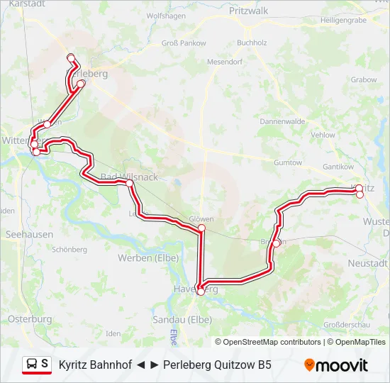 S Bus Line Map