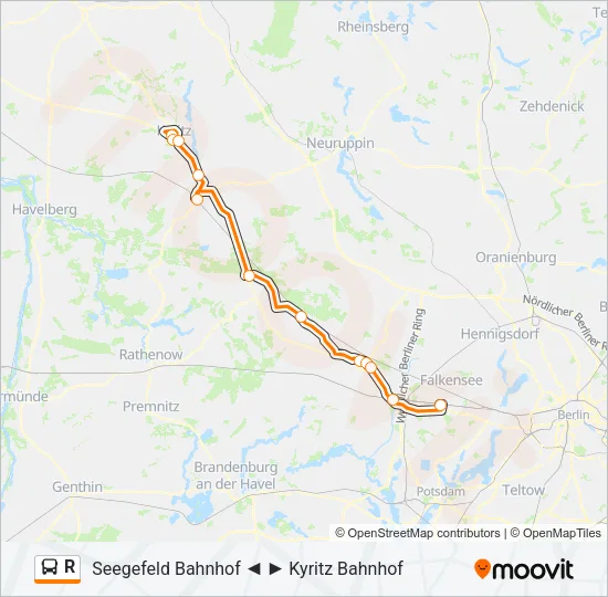 Автобус R: карта маршрута