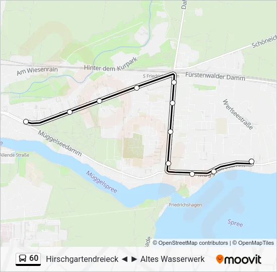 Автобус 60: карта маршрута