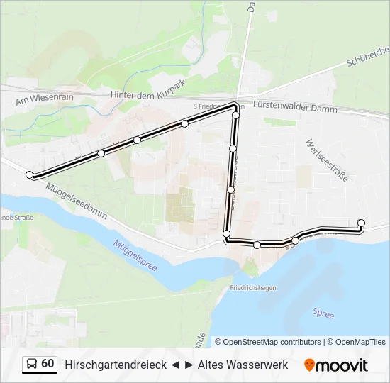 Автобус 60: карта маршрута