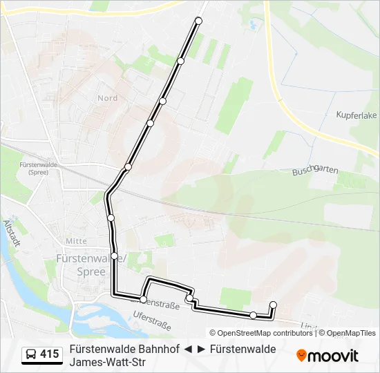 Автобус 415: карта маршрута