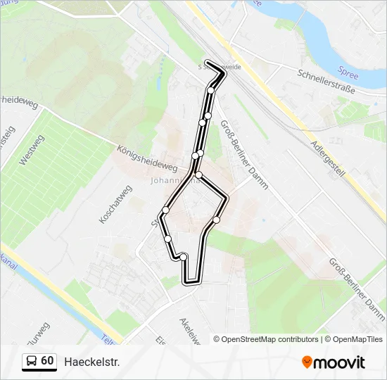 Автобус 60: карта маршрута