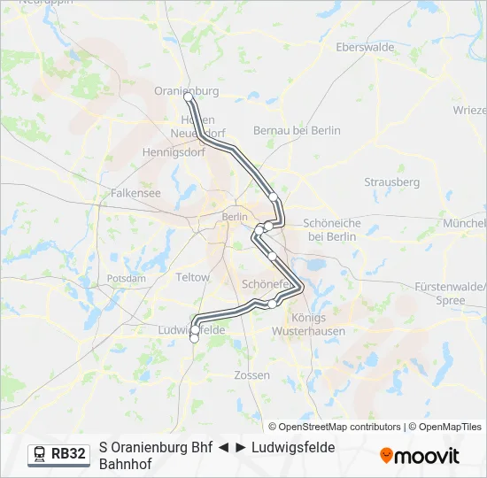 RB32 Train Line Map