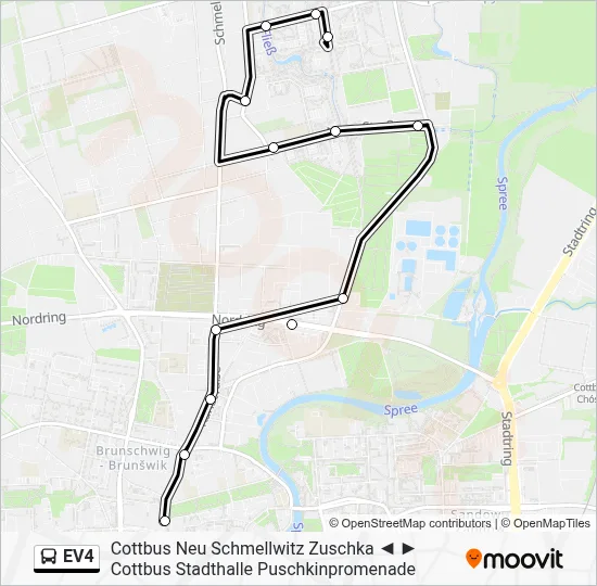 EV4 Bus Line Map