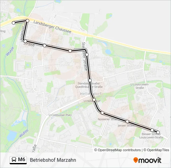 M6 Bus Line Map