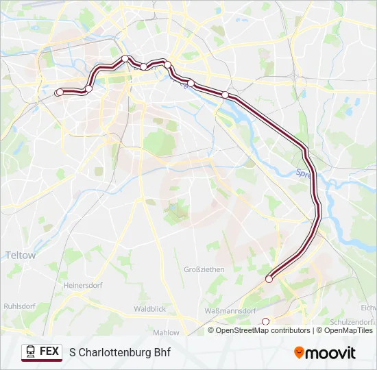 FEX Train Line Map
