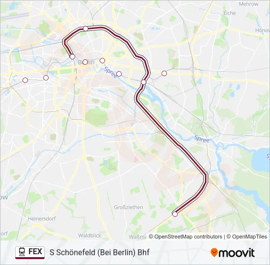 FEX Train Line Map