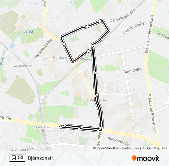 50 Bus Line Map
