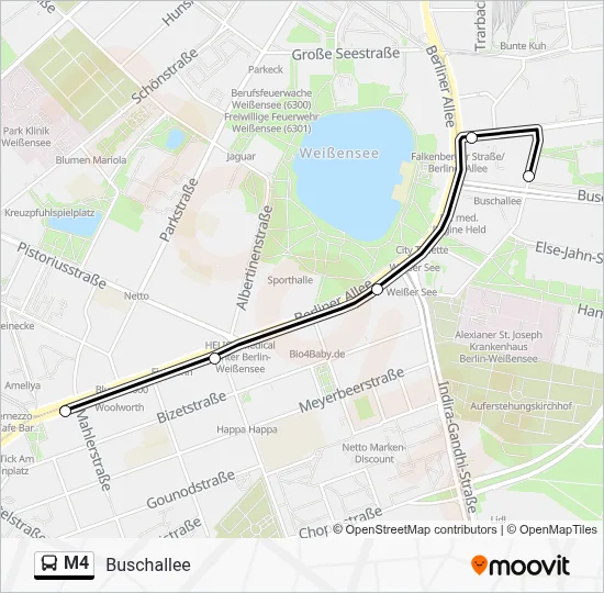 Buslinie M4 Karte