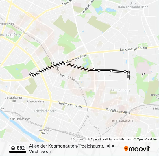 882 Light Rail Line Map