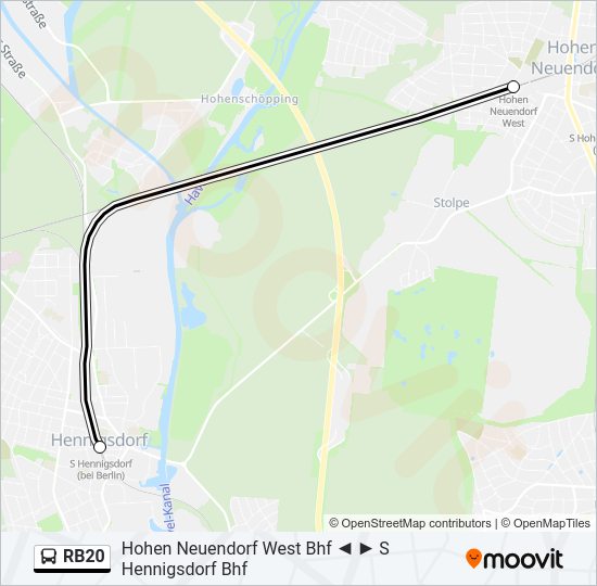 RB20 Bus Line Map