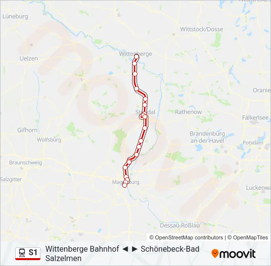 S1 Train Line Map