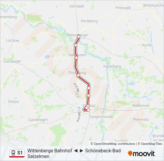 S1 Train Line Map