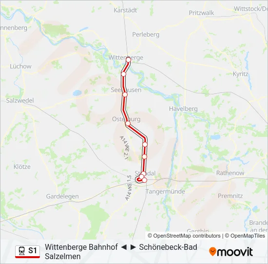 S1 Train Line Map