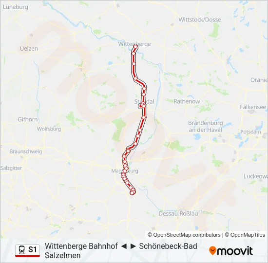 S1 Train Line Map