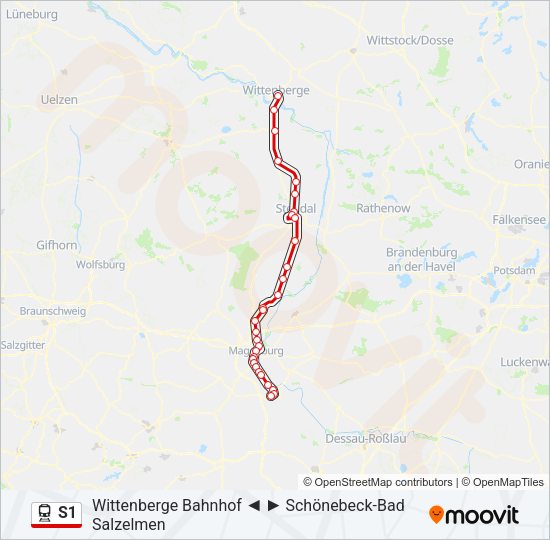 S1 Train Line Map
