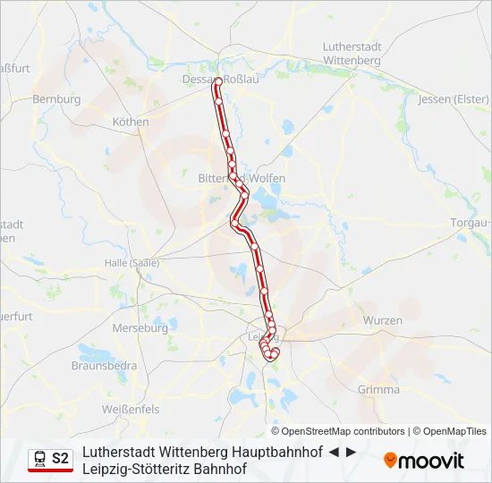 S2 Train Line Map