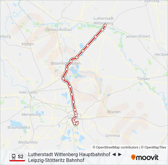 S2 Train Line Map