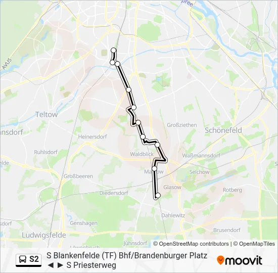 S2 Bus Line Map
