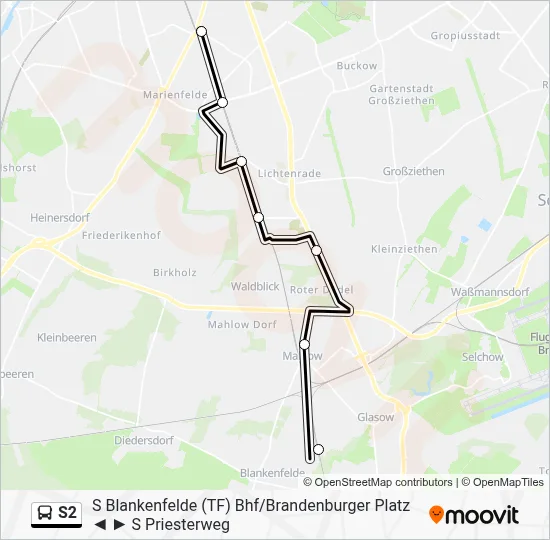 S2 Bus Line Map